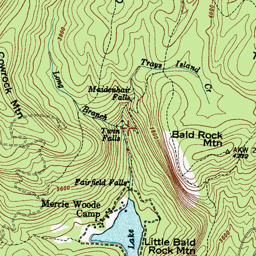 Topographic Map of Trays Island Creek, NC