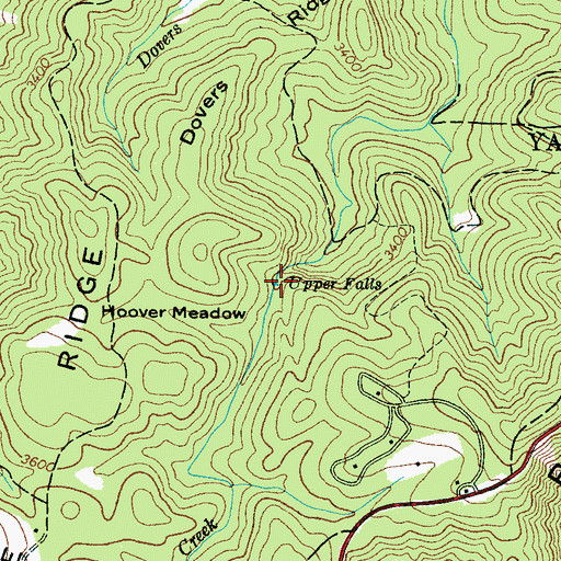 Topographic Map of Upper Falls, NC