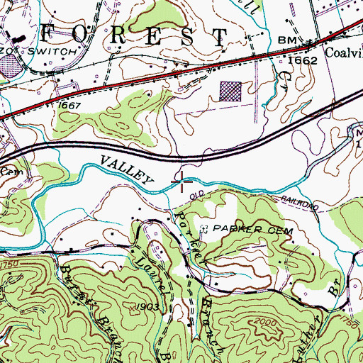 Topographic Map of Welch Mill Creek, NC