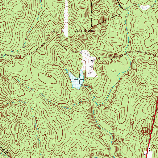 Topographic Map of Auman Lake, NC