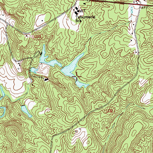 Topographic Map of Woods Lake Number Two, NC