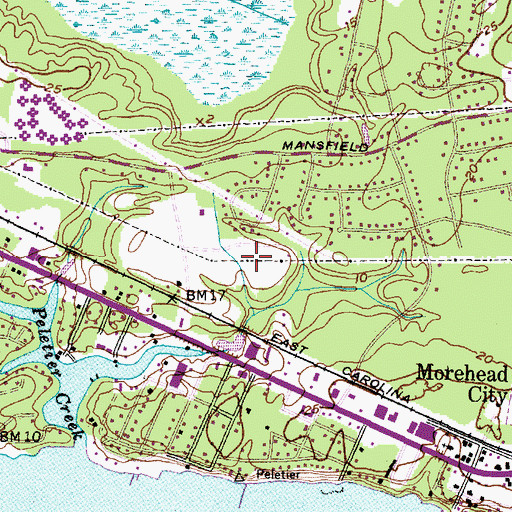 Topographic Map of Swinson Park, NC