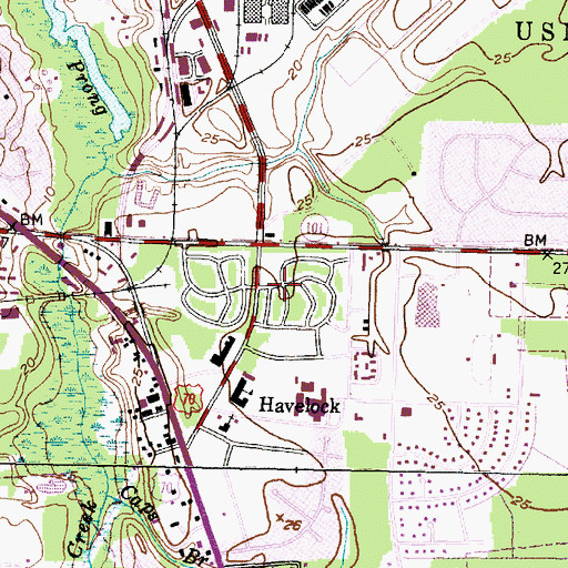 Topographic Map of Manteo, NC