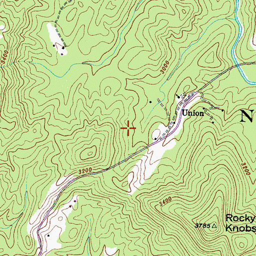 Topographic Map of Whitewater Pines, NC