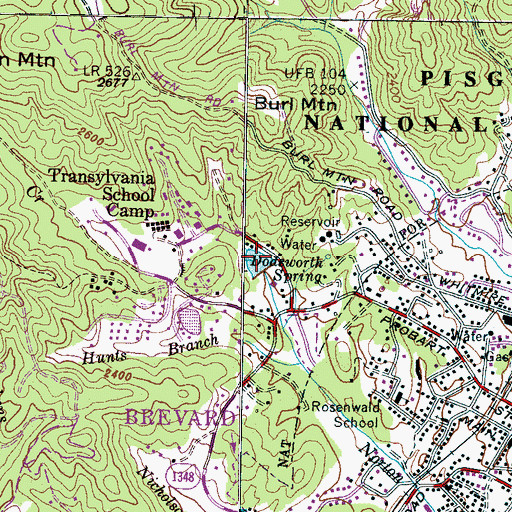 Topographic Map of Sonata Lake, NC