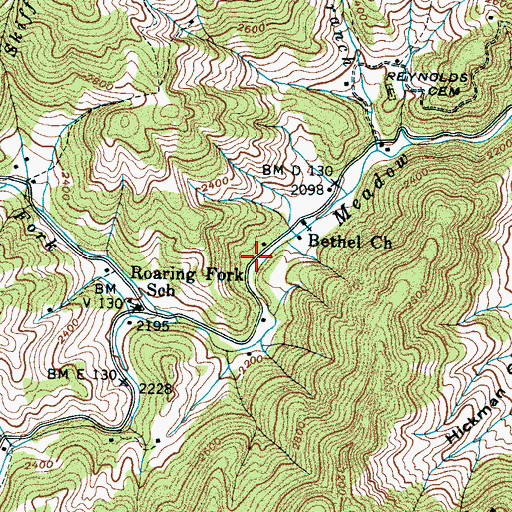 Topographic Map of Lynch (historical), NC