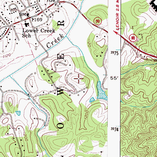 Topographic Map of Tremont Park, NC