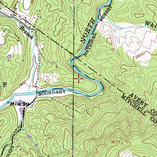 Topographic Map of McKinney Cemetery, NC