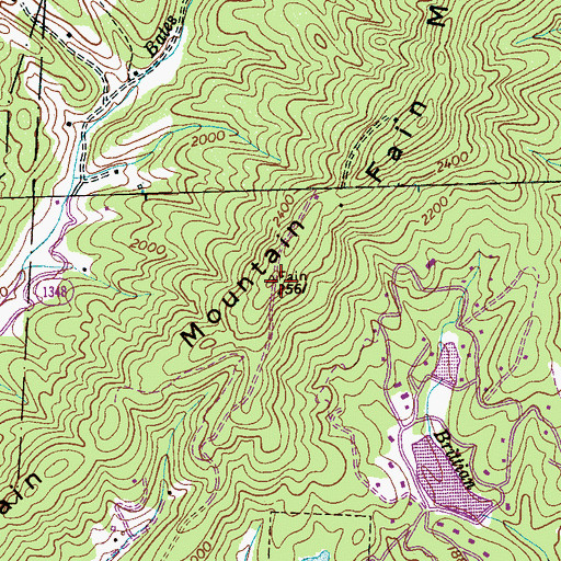 Topographic Map of Fains Knob, NC