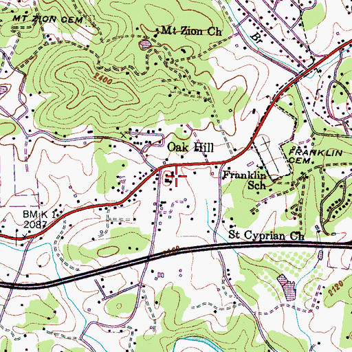 Topographic Map of Wayah Ranger District Office, NC