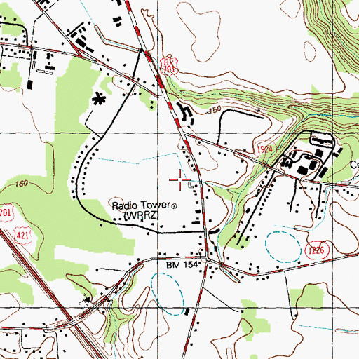 Topographic Map of WRRZ-AM (Clinton), NC