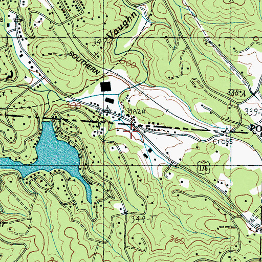 Topographic Map of WTYN-AM (Tryon), NC