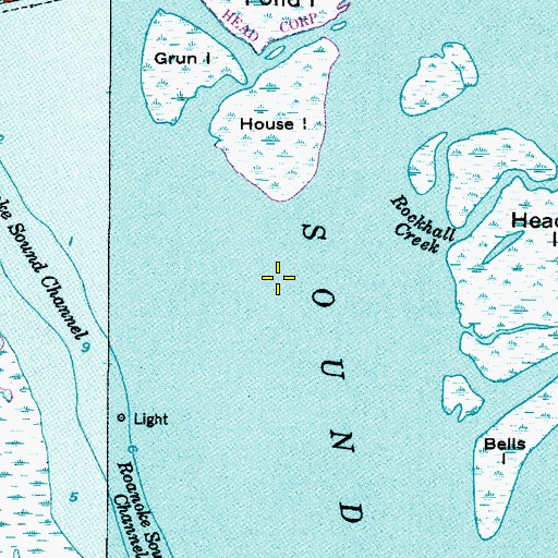 Topographic Map of Green Islands, NC