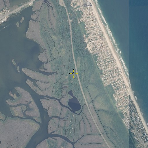Aerial/Satellite Image of Cow Island (historical), NC