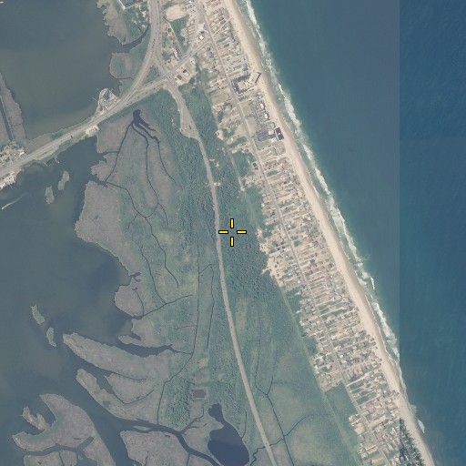 Aerial/Satellite Image of Roanoke Inlet (historical), NC