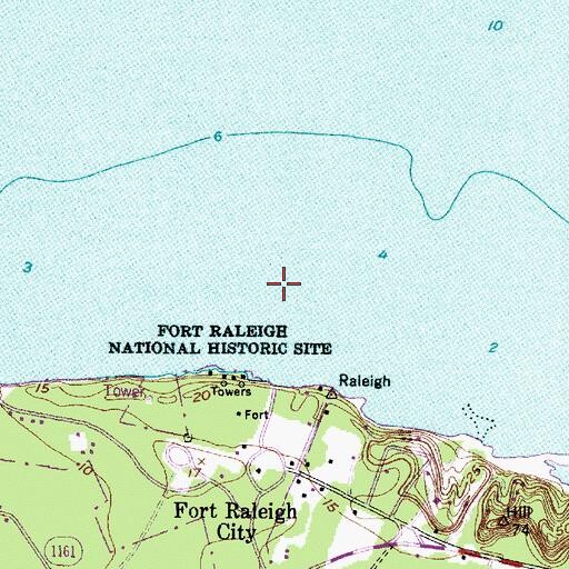 Topographic Map of Pain Fort (historical), NC
