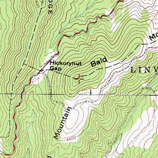Topographic Map of Bald Mountain, NC