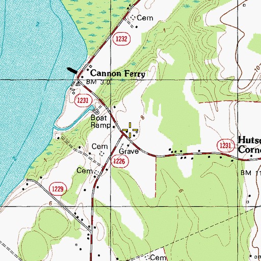 Topographic Map of Chowan, NC