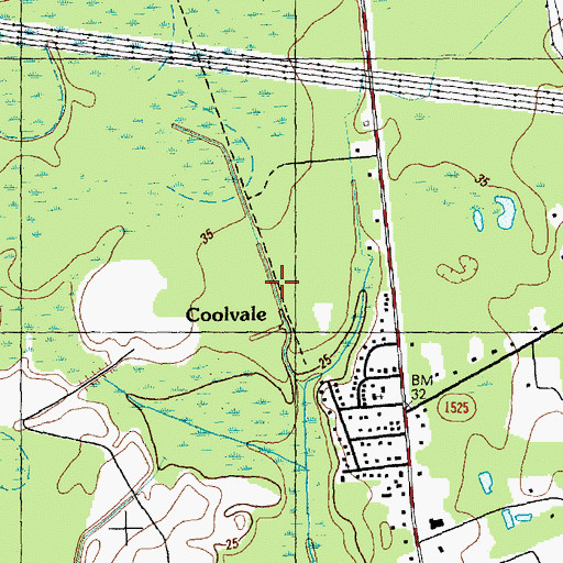 Topographic Map of Coolvale, NC