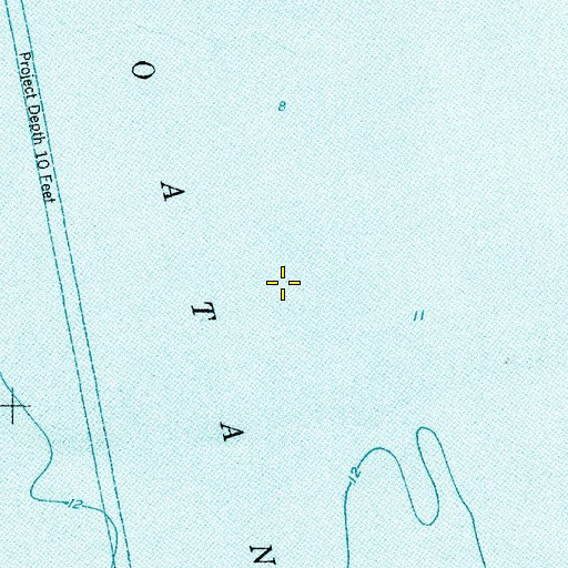 Topographic Map of Croatan Sound, NC