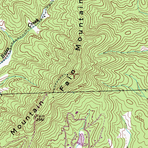 Topographic Map of Fain Mountain, NC