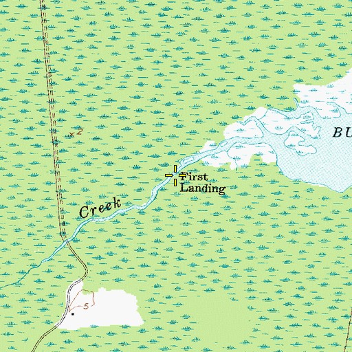 Topographic Map of First Landing, NC