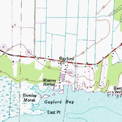Topographic Map of Gaylord, NC