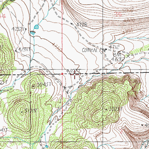 Topographic Map of Reiley Canyon, AZ