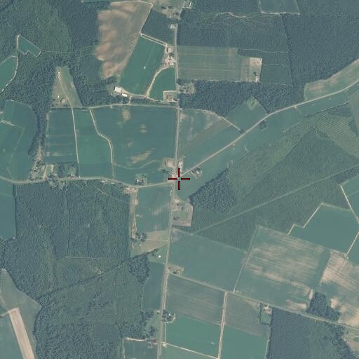 Aerial/Satellite Image of Hutson Corner, NC