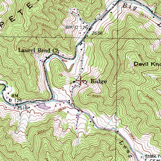 Topographic Map of Ivy Ridge, NC