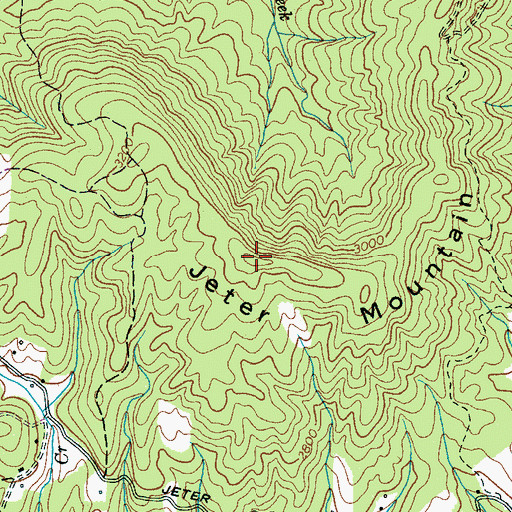 Topographic Map of Jeter Mountain, NC