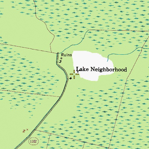 Topographic Map of Lake Neighborhood, NC