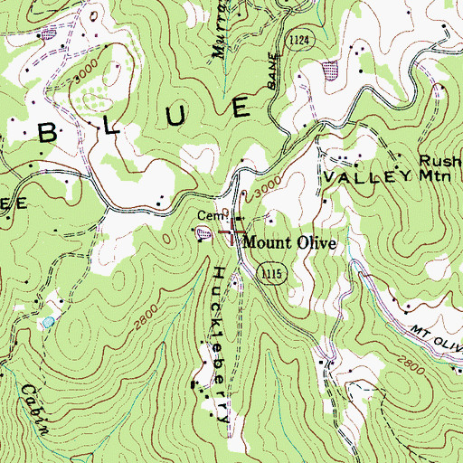 Topographic Map of Mount Olive, NC