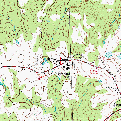 Topographic Map of Mount Zion Church, NC