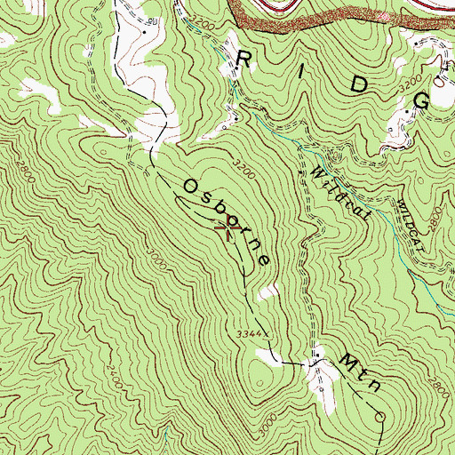 Topographic Map of Osborne Mountain, NC