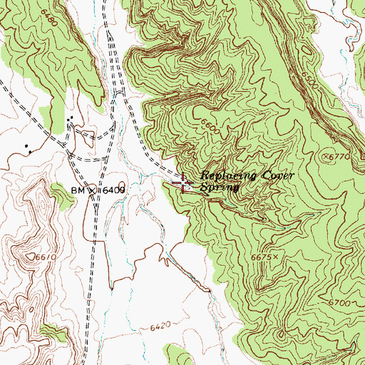 Topographic Map of Replacing Cover Spring, AZ