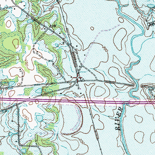 Topographic Map of Seaforth, NC