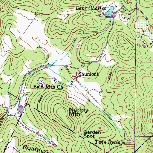 Topographic Map of Shumont, NC