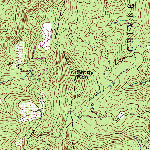 Topographic Map of Stony Mountain, NC