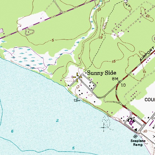 Topographic Map of Sunny Side, NC