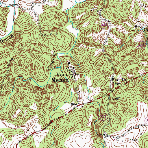 Topographic Map of Vade Mecum (historical), NC