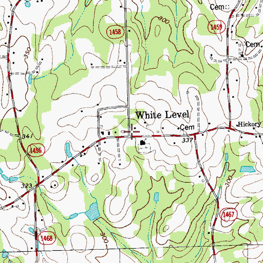 Topographic Map of White Level, NC