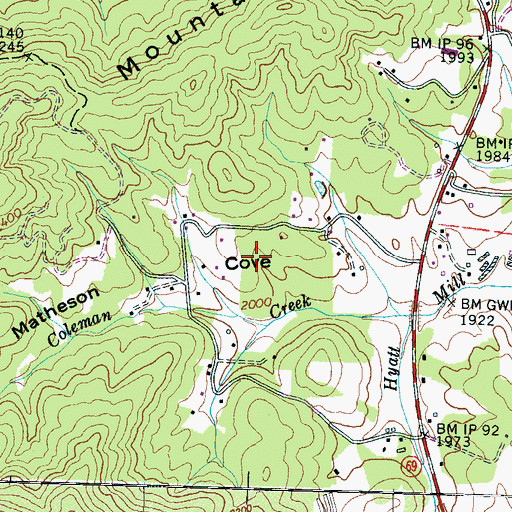 Topographic Map of Shewbird, NC