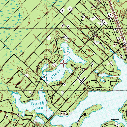 Topographic Map of Spring Lake, NC