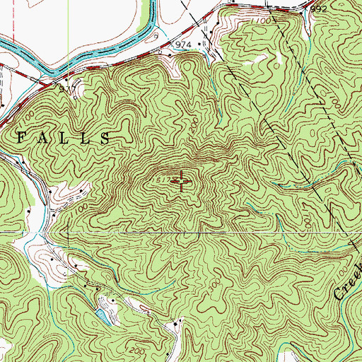 Topographic Map of Owens Knob, NC