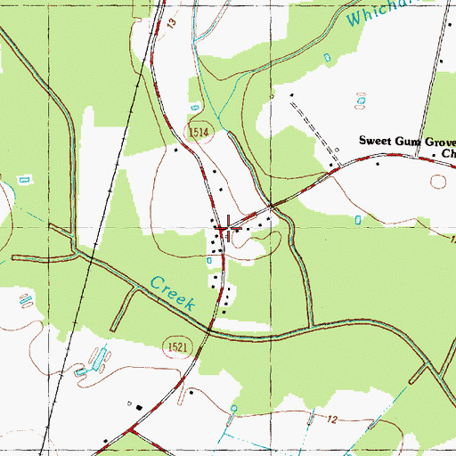 Topographic Map of Minnie Bert, NC
