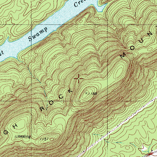 Topographic Map of High Rock Mountain, NC