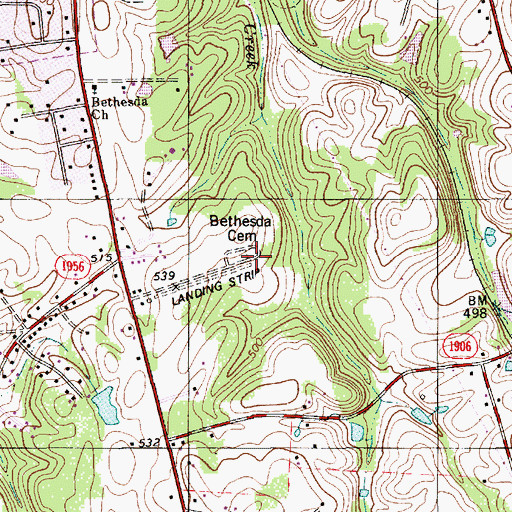 Topographic Map of Bethesda Cemetery, NC