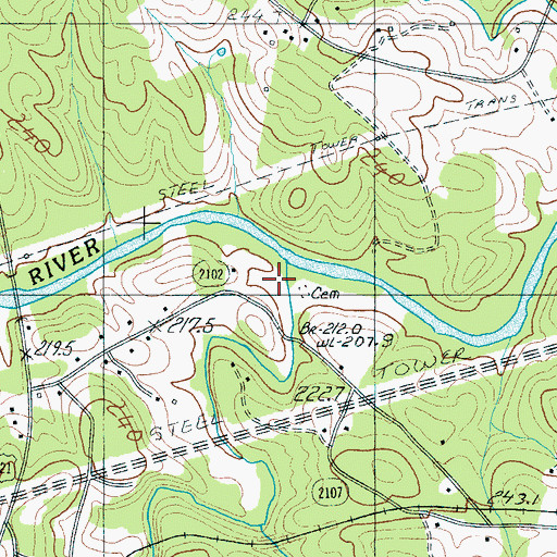Topographic Map of Big Horse Creek, NC