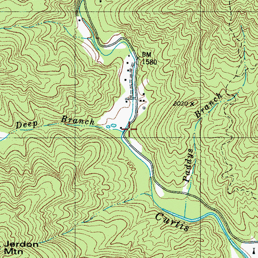 Topographic Map of Deep Branch, NC